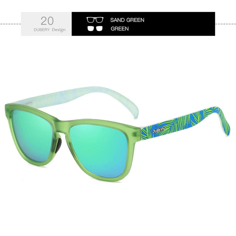 DUBERY Gafas de sol polarizadas con montura completa para hombres y mujeres 28 colores modelo 550: Azul marino