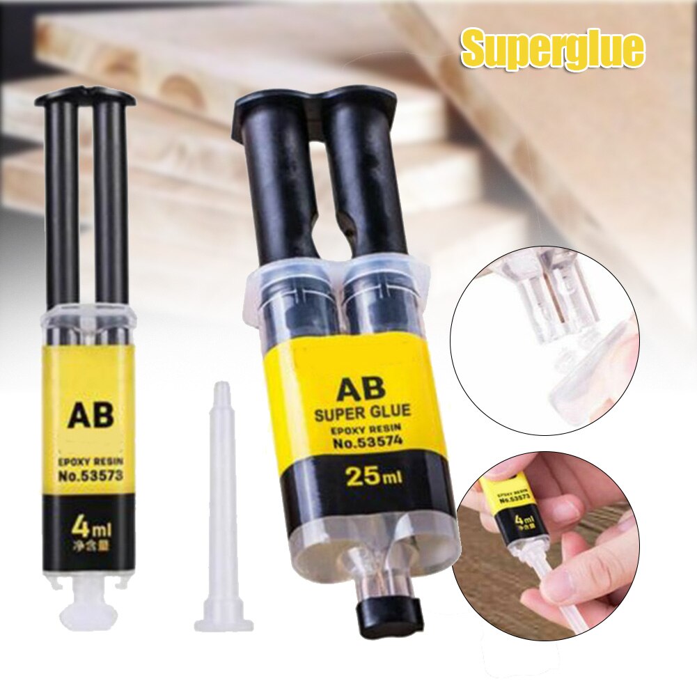 Plastic Epoxy Resin AB Glue Strong Adhesive Repair Tool Glass Ceramics 25/4ml J99Store