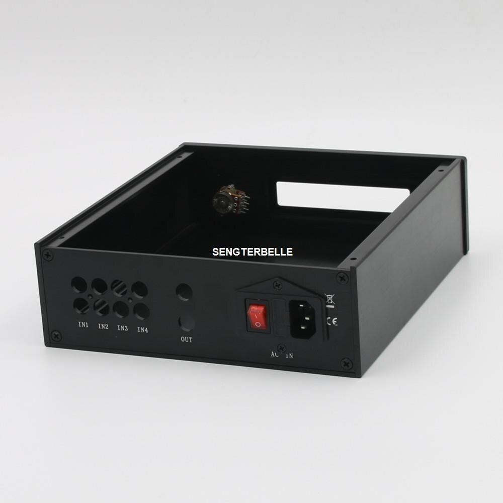 Full Aluminum Preamplifier Chassis 2207 Black Preamp Box VFD Display 220x72x230MM