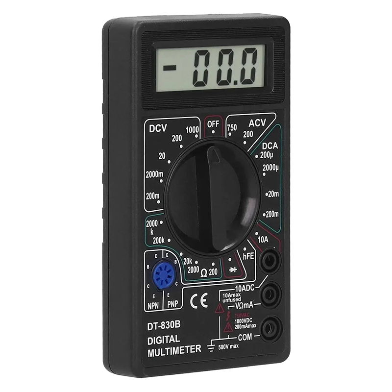 Digitale multimetertester DT830B Draagbare voltmeter Ampèremeter Multimeter voor testen van elektrische auto-accu-circuits