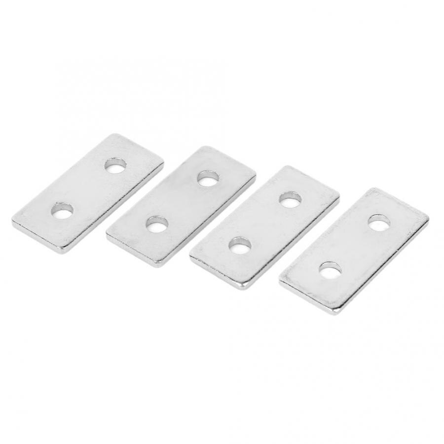 Repair Plates for Aluminum Profiles 20pcs Flat Mending Repair Plates Carbon Steel Fixing Connector for Aluminum Profiles