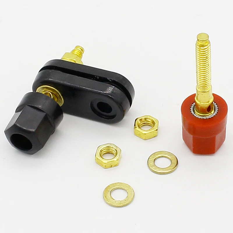 Banana plugs Couple Terminals Red Black Connector Amplifier Terminal Binding Post Banana Speaker Plug Jack