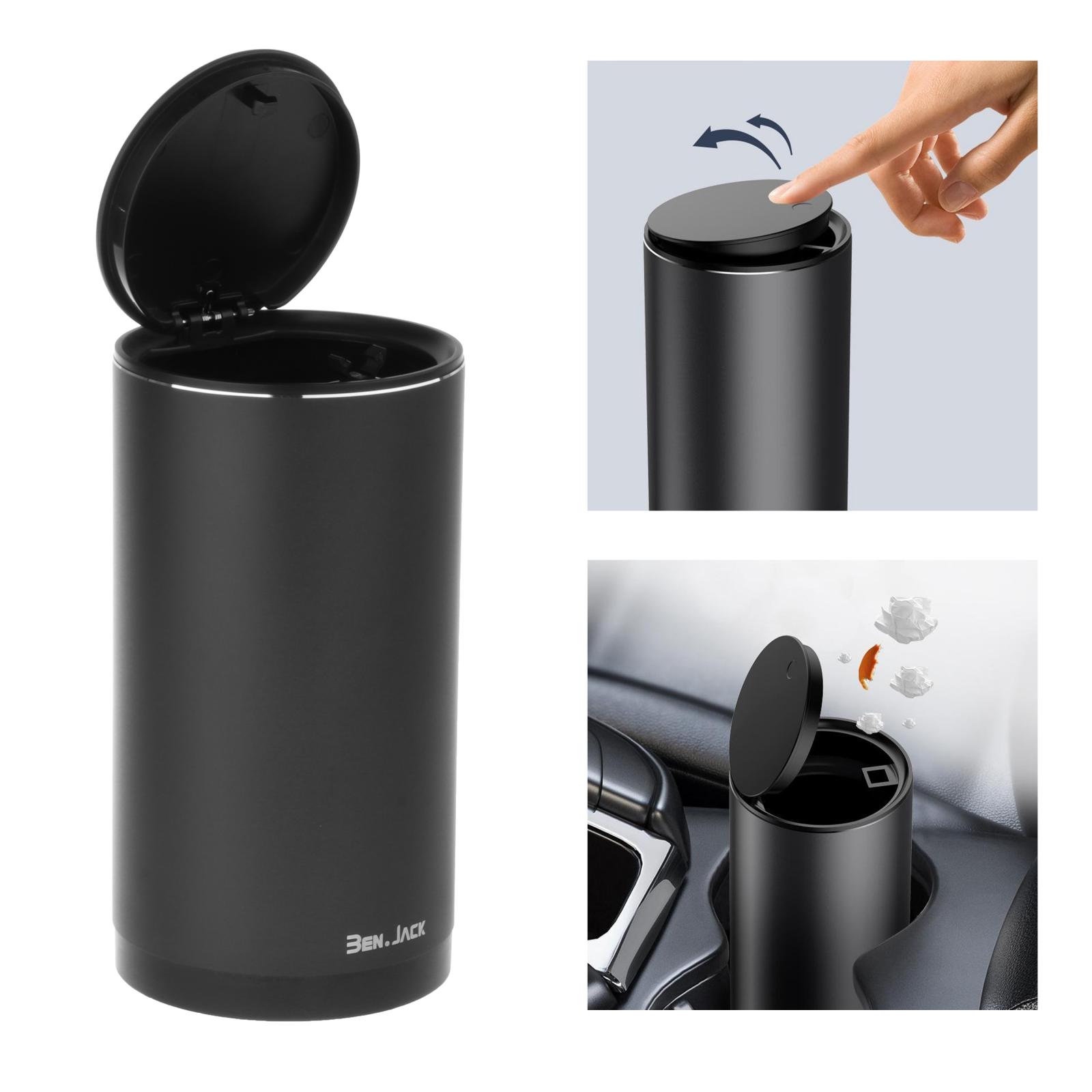 Car Trash Can Portable Garbage Bin Waste Basket Bin Rubbish Bin Black