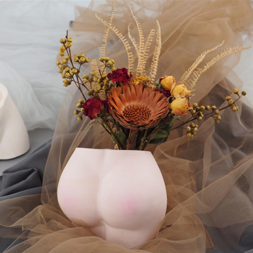 Porte-stylo en résine, 1 pièce, , moule de Vase à fleurs en forme de fesse, antiadhésif, libération facile, bricolage, moules en Silicone, décoration de Table