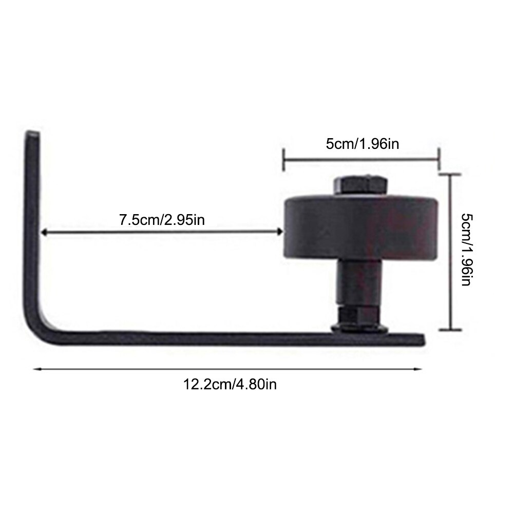 Adjustable 1XCarbon Steel Wall Mount Sliding Barn Door Bottom Floor Guide Hardware Barn Door Hanging Rail Stopcock