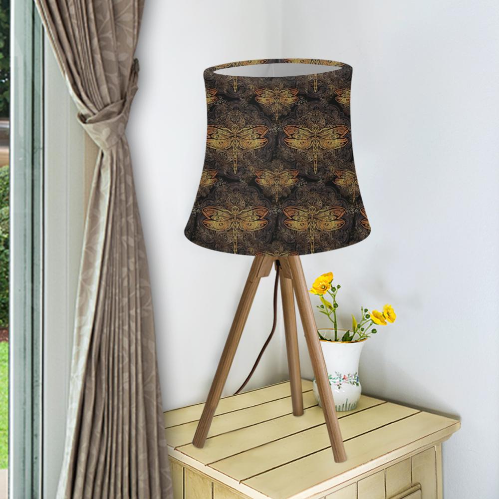 Abat-jour moderne d'impression de libellule de papillon couvre la couverture de Lame d'art d'abat-jour de tissu de pour la décoration à la maison: Z6866HSL