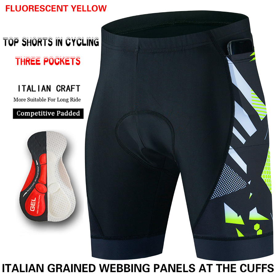 Vêtements de cyclisme pour hommes bavoirs Cyklopedia homme vêtements Pro hommes Shorts Maillot vélo de route Gel vtt Lycra sport Culotte 2025: S / Or