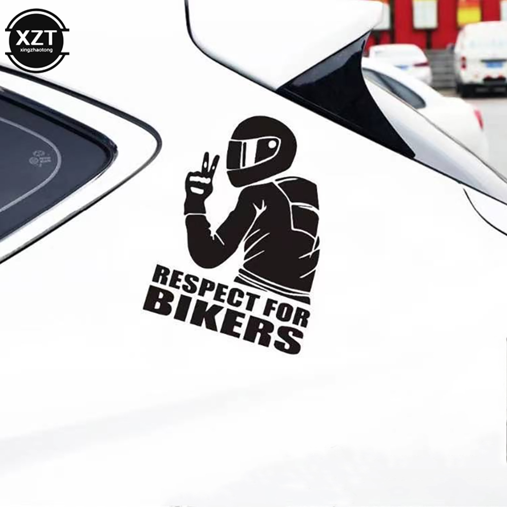 1 Stück respektieren FÜR BIKERS Auto Motorrad Auto Aufkleber Abnehmbare Aufkleber3D reflektierende Aufkleber Aufkleber