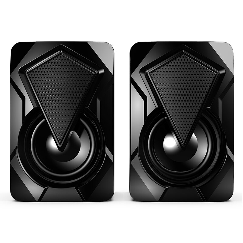 2 x Speakers Portable Surround Sound System LED PC Speakers Gaming Bass USB Wired for Desktop Computer Portable Audio Video