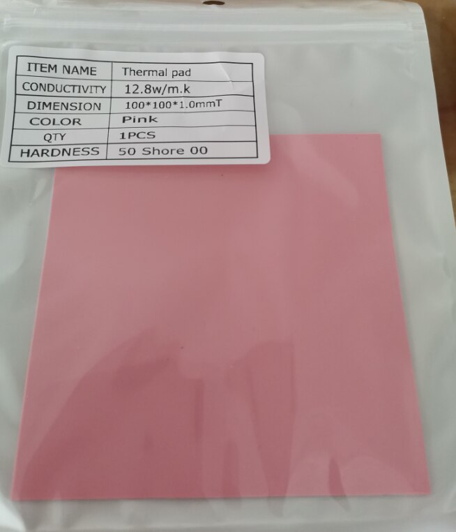 Thermal pad 12.8 W/mK100x100mm Thermal conductivity CPU Heatsink Cooling Conductive Silicone Pad Thermal Pads