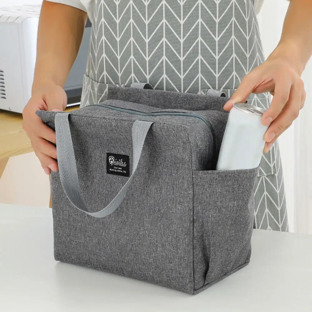 Bolsas térmicas para el almuerzo con cremallera multifuncional para mujer, bolsa térmica portátil impermeable de gran capacidad, bolsa aislante para comida de Picnic