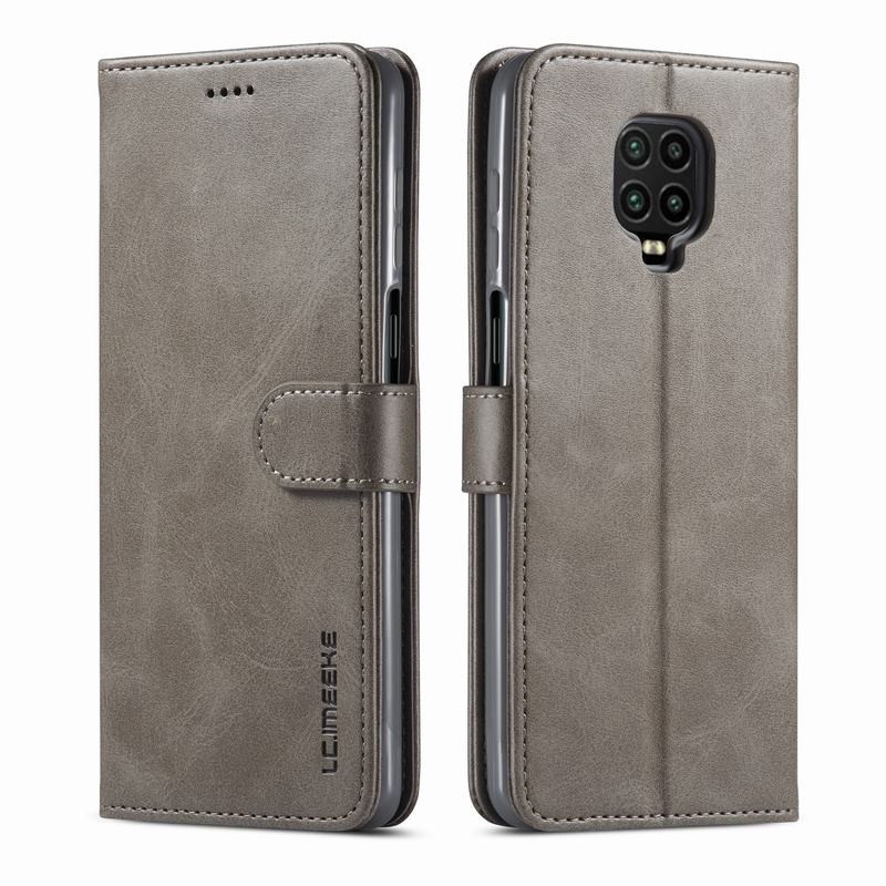 Sprawa dla Xiaomi Redmi uwaga 9S luksusowe pokrywa PU skórzane etui z klapką Funda dla Redmi uwaga 9 Pro Max etui na telefony komórkowe Coque: For Note 9 Pro Max / Grey