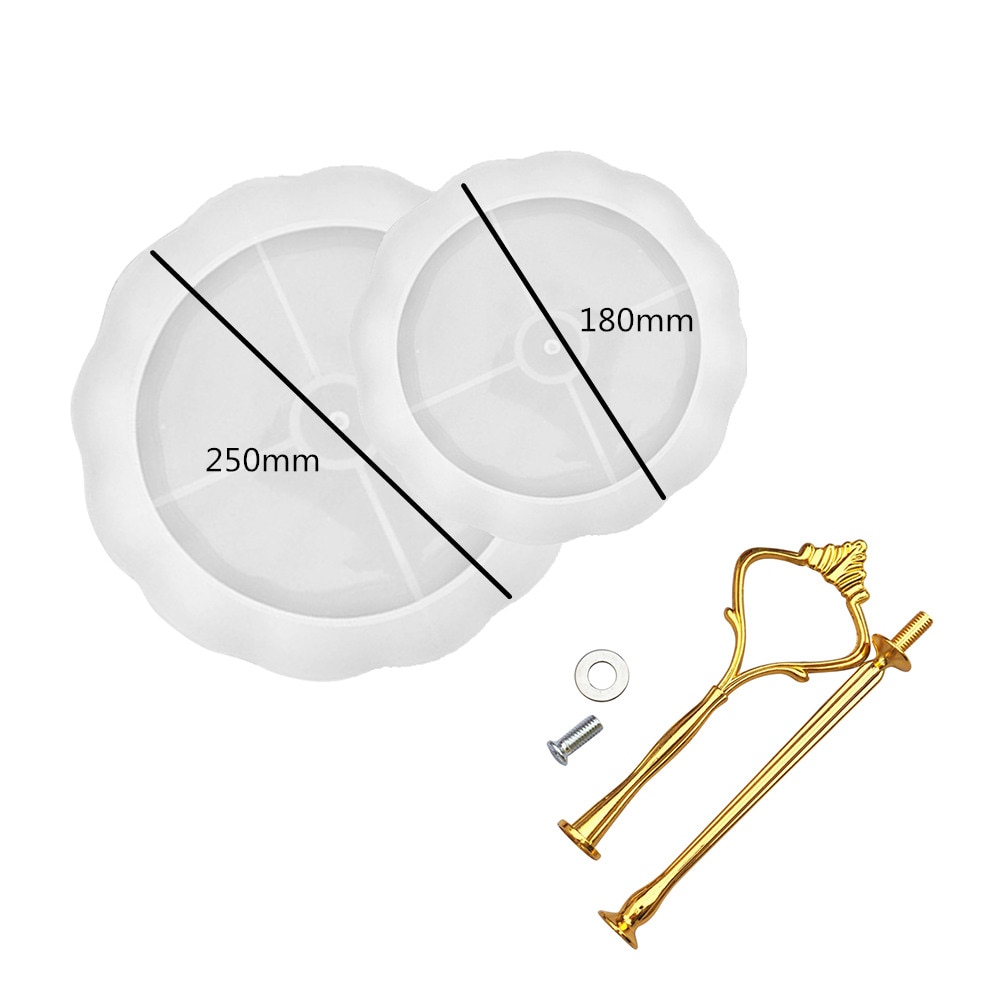 Moldes redondos de posavasos para Resina, moldes de silicona para posavasos, Kit de molde de posavasos, bandeja de resina, 2 uds.