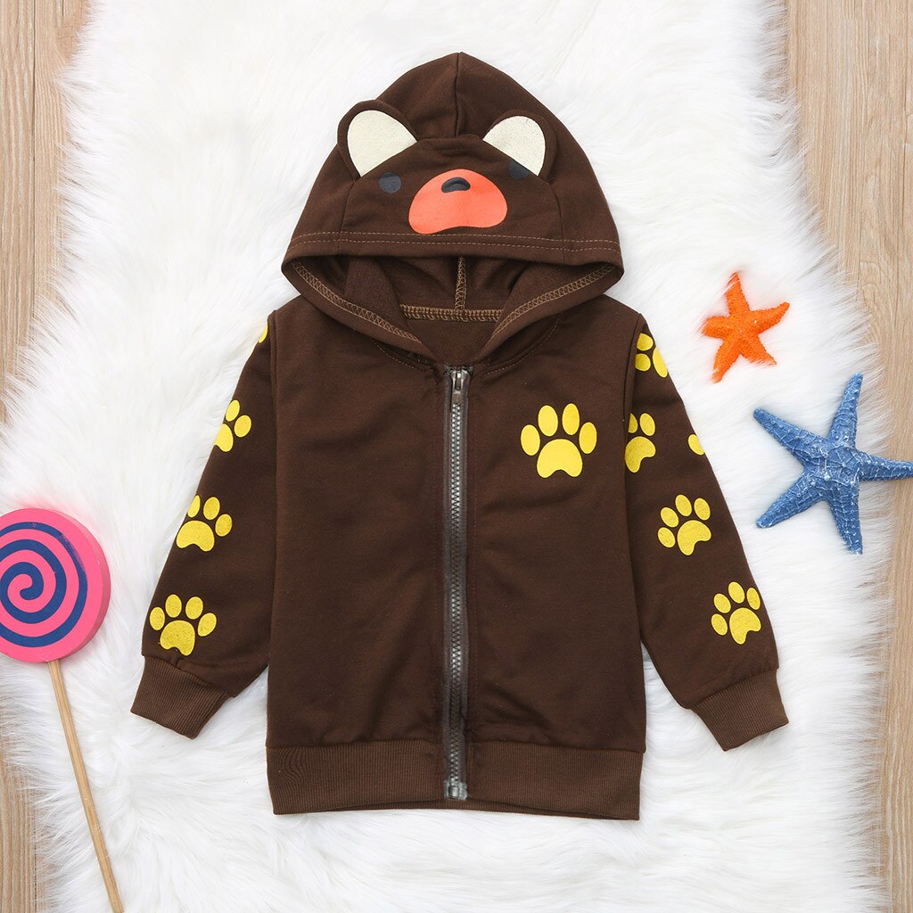 Manteau à capuche ours de dessin animé | Vêtement à capuche, pour nourrissons garçons filles, hauts vêtements