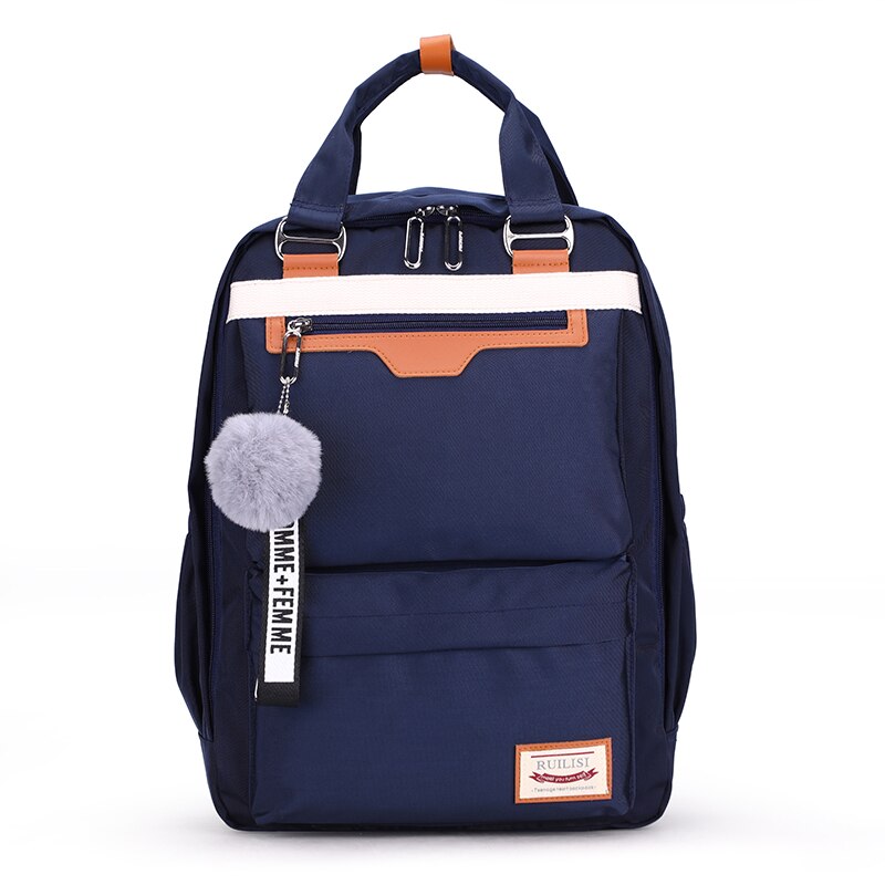 Mochila GRANDE DE VIAJE PARA MUJER, morral escolar A la para chicas adolescentes, bolsa para ordenador portátil de ,: blue