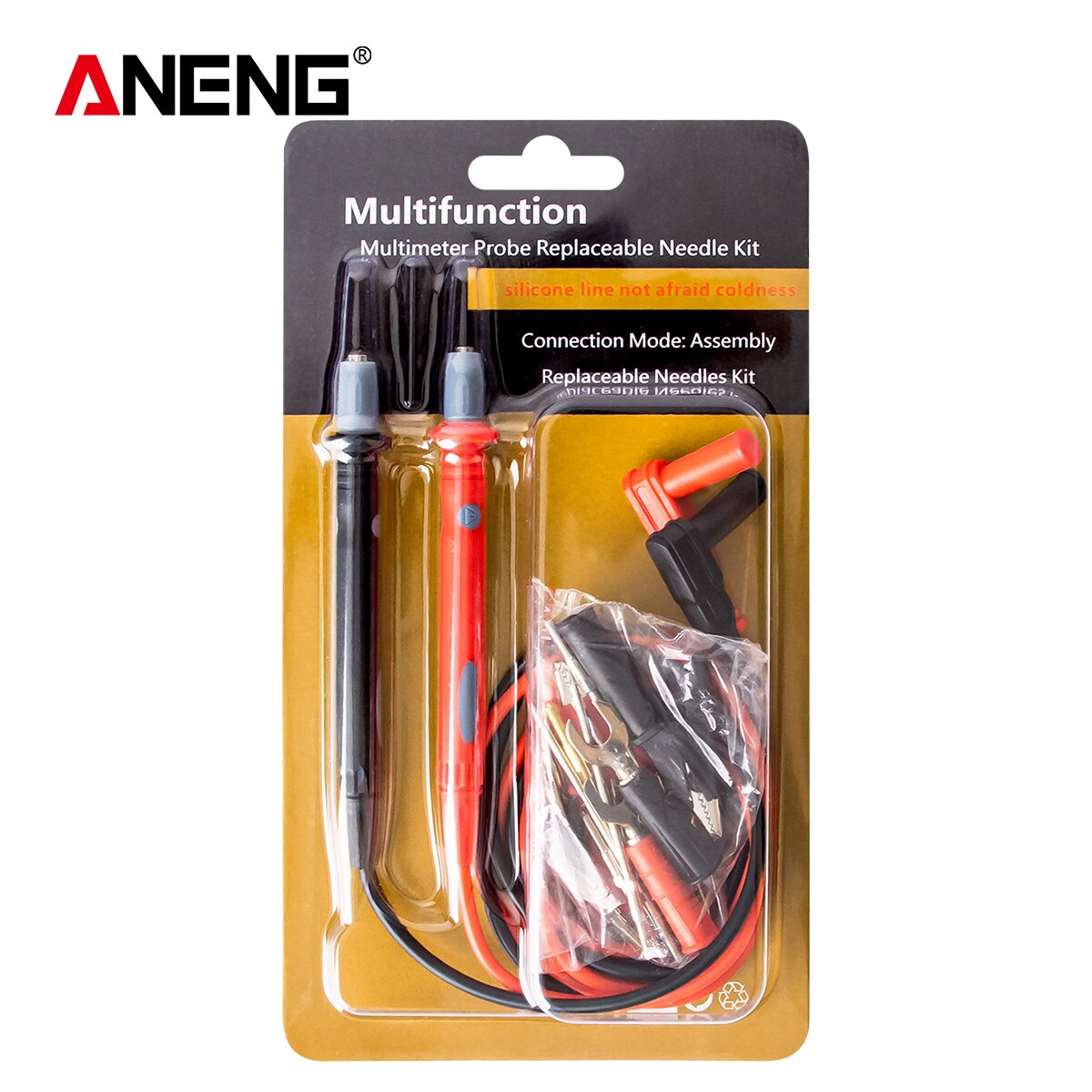 ANENG 22-in-1 Multimeter Test Lead Set 1000V Silicone Insulated Test Probes with Alligator Clips Tips Extended Test Leads