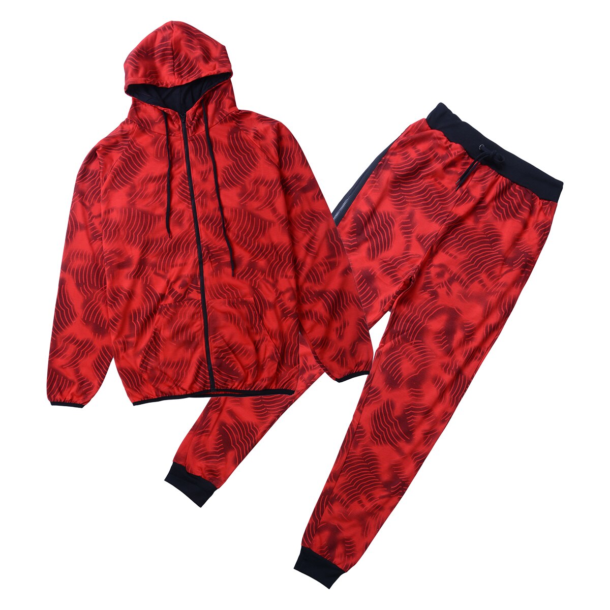 Herbst Winter Warme Mens Anzug-einstellen Hoodie Sweatsuit passen oben BöHöhle Jogger Laufen