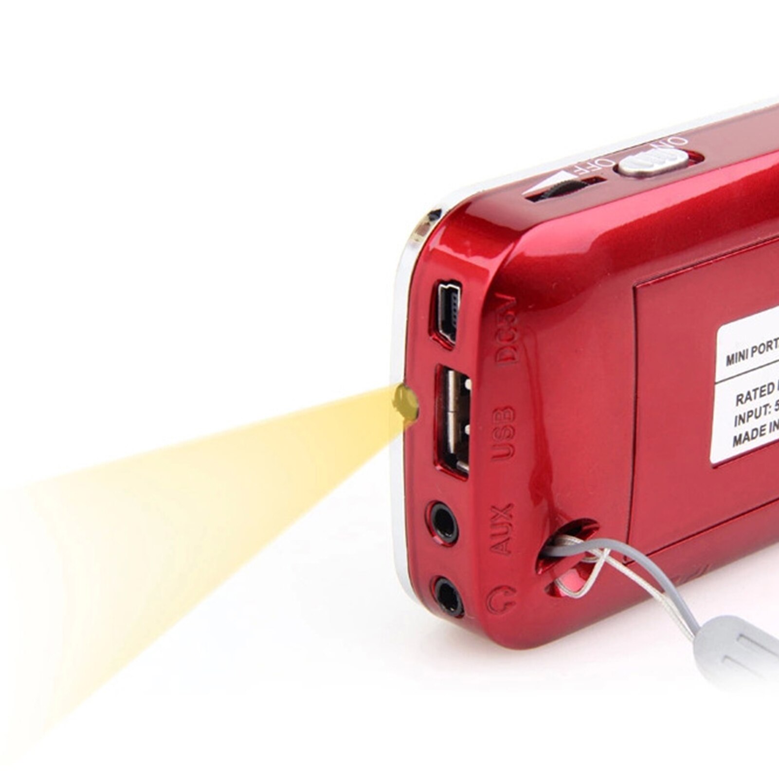 Mini Portable Y-501 FM Radio Digital Support TF Card USB AUX Portable LED Flashlight Audio Music Player Speaker for Mobile Phone