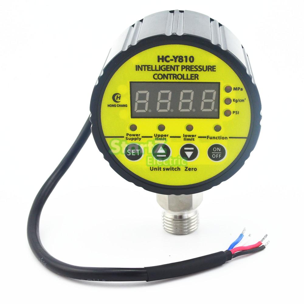 AC220V 0-40Mpa Air Compressor Pressure Switch Digital Pressure Gauge Relay output