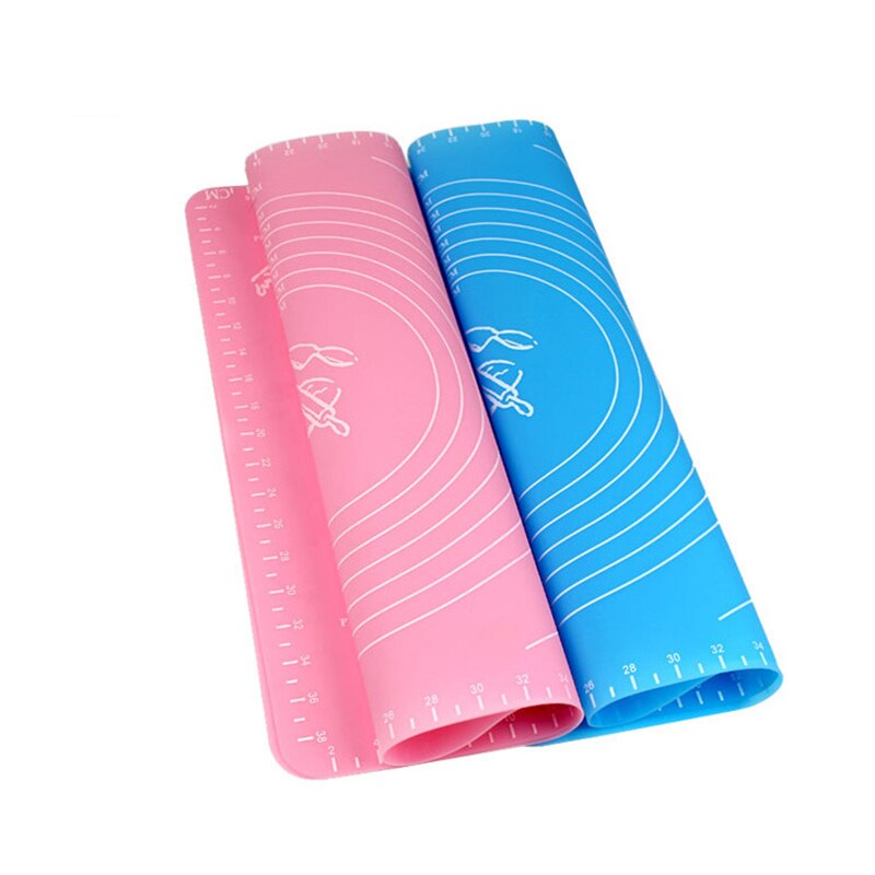 Tapete antiadherente de silicona para hornear, tapete para cortar arcilla Fondant, estera a prueba de fugas, accesorio de herramienta de cocina, 2 colores