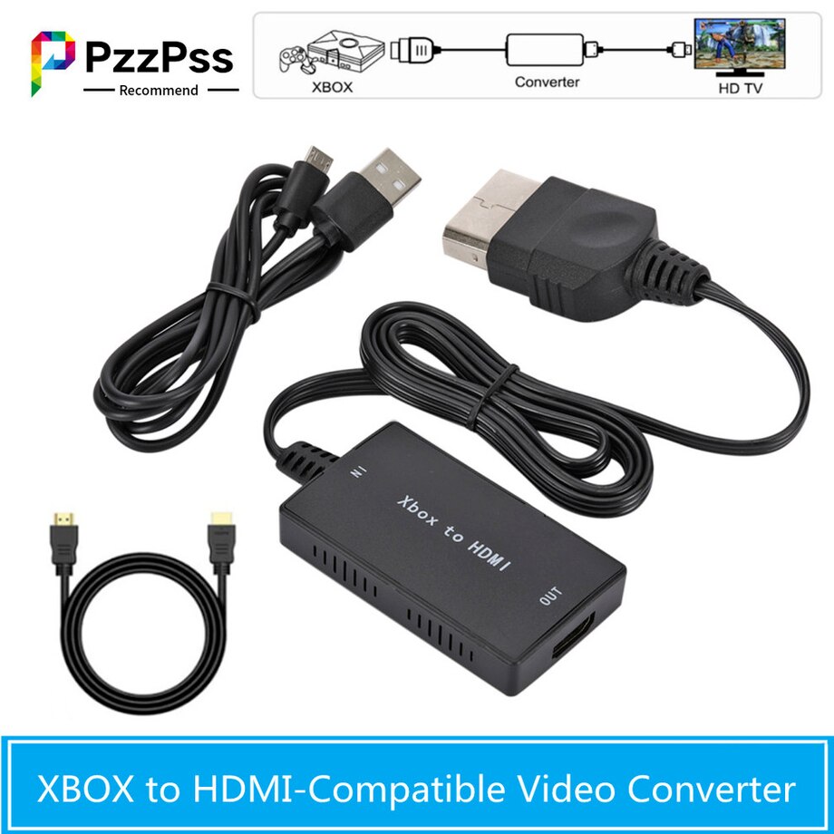 Pzzpss Hd 1080P / 720P Xbox Naar Hdmi-Compatibel Video Converter Adapter Met Hdmi Kabels Geschikt Voor modellen Van Originele Consoles