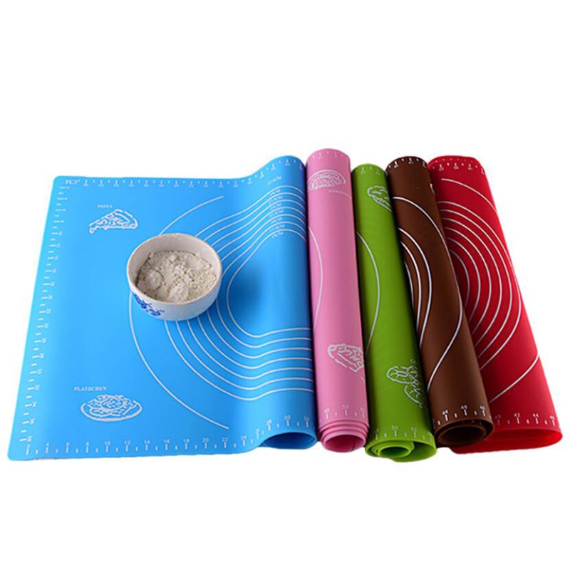 Zagęścić silikonowa mata robić wyrabiania ciasta skala nieprzywierająca pieczenie w kuchni narzędzie ciasto deska duża miękka wysokotemperaturowa podkładka robić ciasta