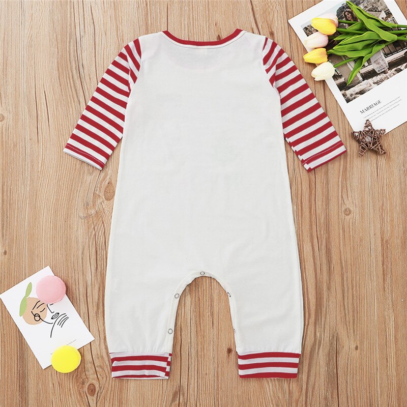 Baby Girls Boys Christmas Snowman Printed Romper 3-18M Infant Toddler Spring Fall Festival Casual Long Sleeve O-Neck Jumpsuit