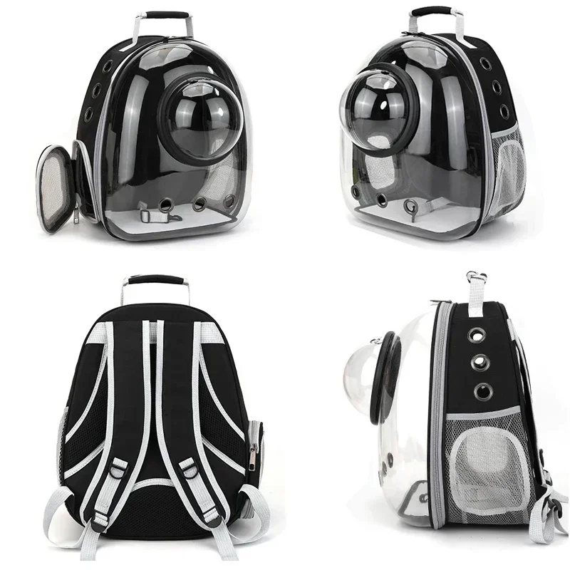 Bolsas de transporte transparentes para gatos, mochila espacial transpirable para mascotas, mochila portátil para cachorros y perros, bolsa de cápsula espacial para transporte de mascotas