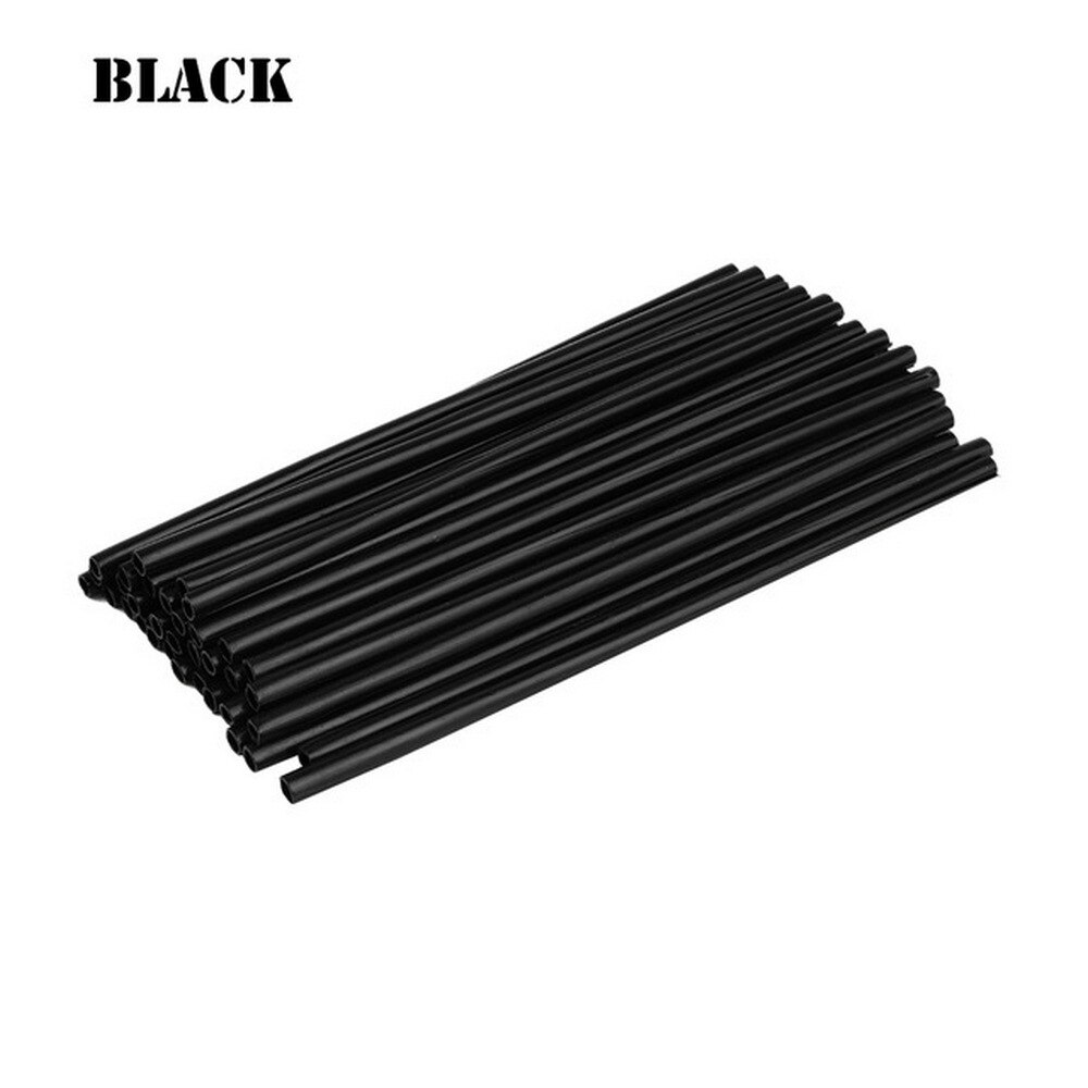 36Pcs/Pack Plastic Bike Wheel Spoke Protector Colorful Motocross Rims Skins Covers Off Road Bike Guard Wraps Kit: black