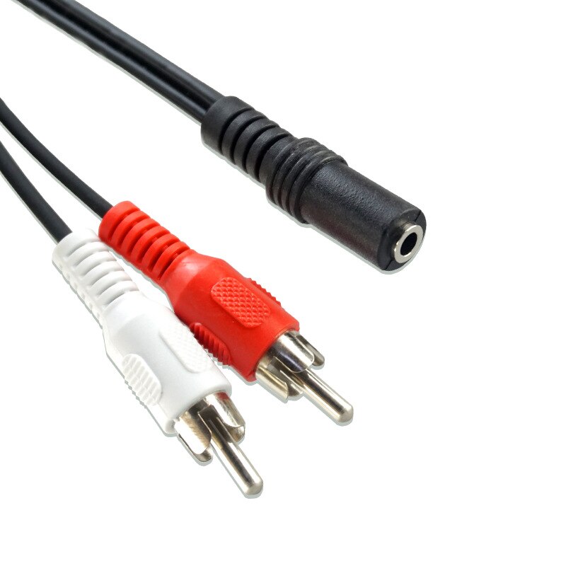 SUOZUN 3.5mm Y Adapter Stereo Audio 3.5MM Jack Female To Standard 2RCA Lotus Head Male Socket Headphones Aux Cable
