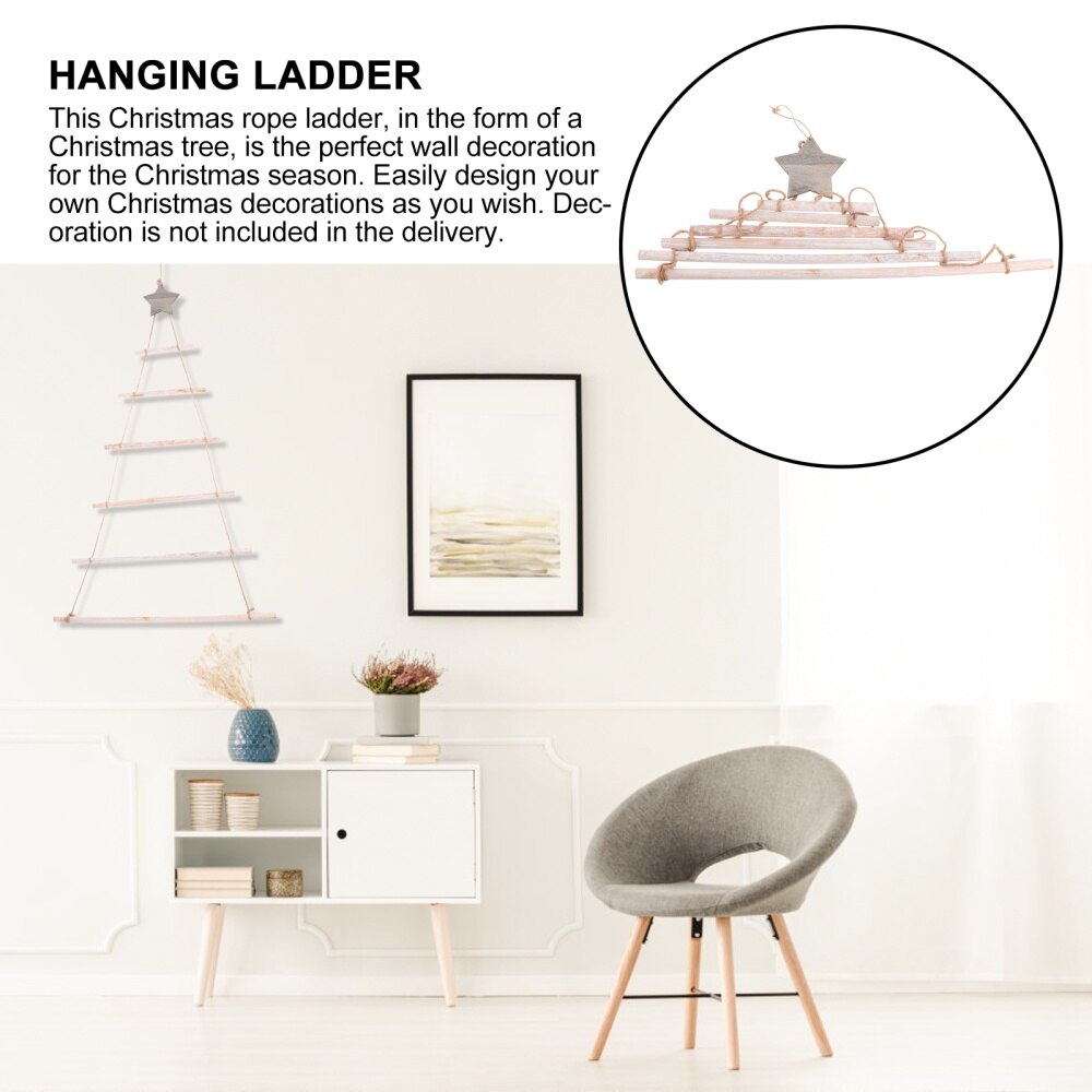 1Pc Boom Ladder Veilig Creatieve Tak Opknoping Decoratieve Ladder Voor Kerst
