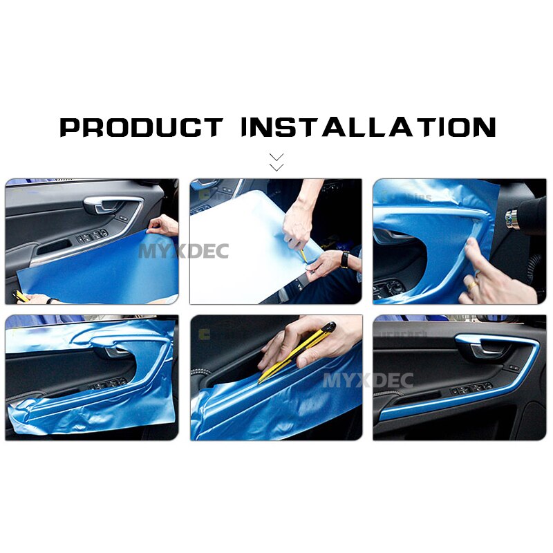 Filme vinílico adesivo para porta de carro, filme de pvc com imitação de couro 100*30cm, adesivo para interior de porta de carro, saída decoração