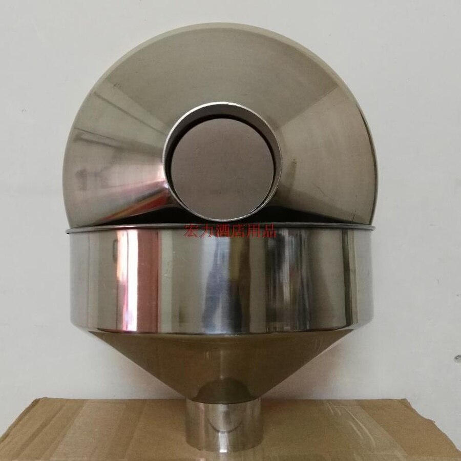 Embudo de acero inoxidable grueso de gran diámetro con pantalla de filtro, embudo industrial para cocina, embudo grande