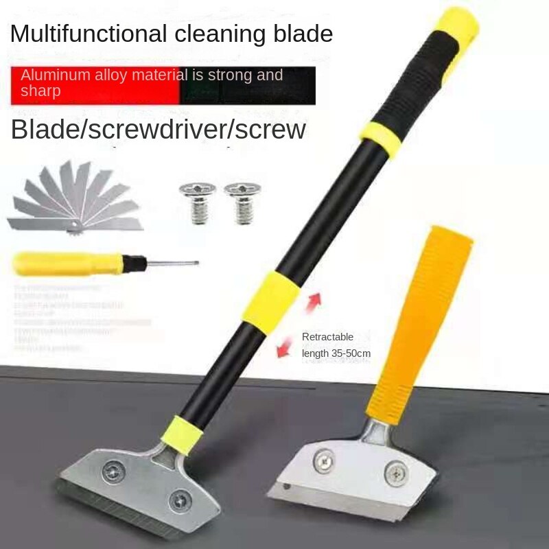 Retractable aluminum alloy cutter head cleaning shovel floor glass degumming cleaning beauty joint shovel wall blade