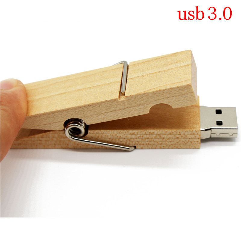 TESTO MI Clip di Legno USB Flash Drive 8gb 16gb 32gb 64gb Regalo Disk On Key Pendrive usb3.0