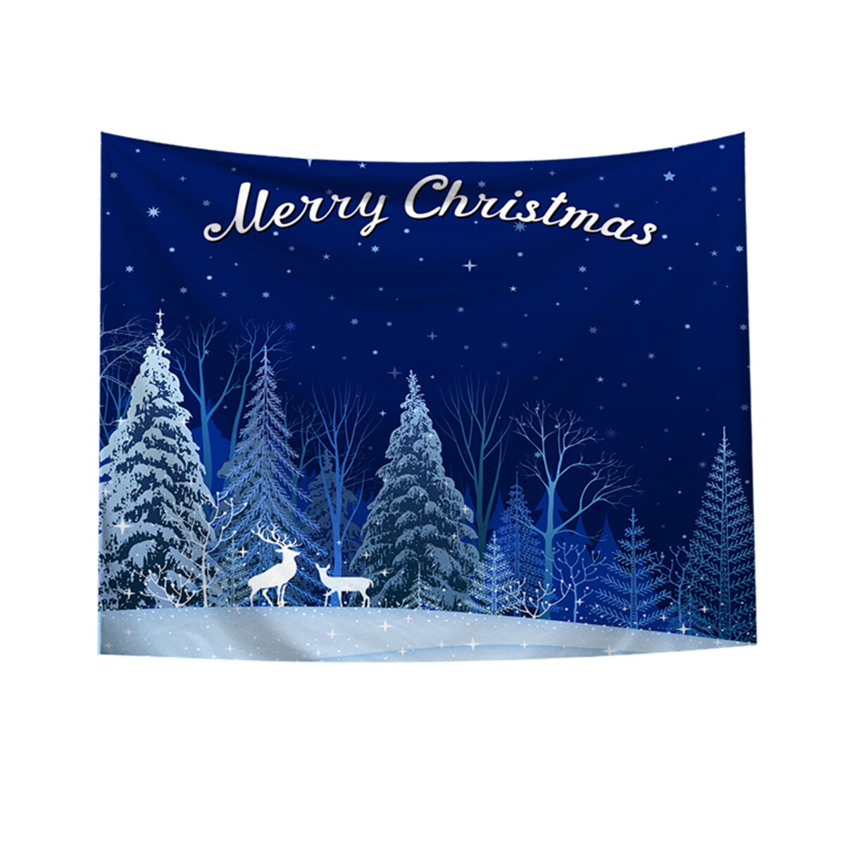 Wall Hanging Tapestry Merry Christmas Tree Reindeer Fireplace Winter Forest Tapestry Bedroom Living Room Dorm boho decor: 4