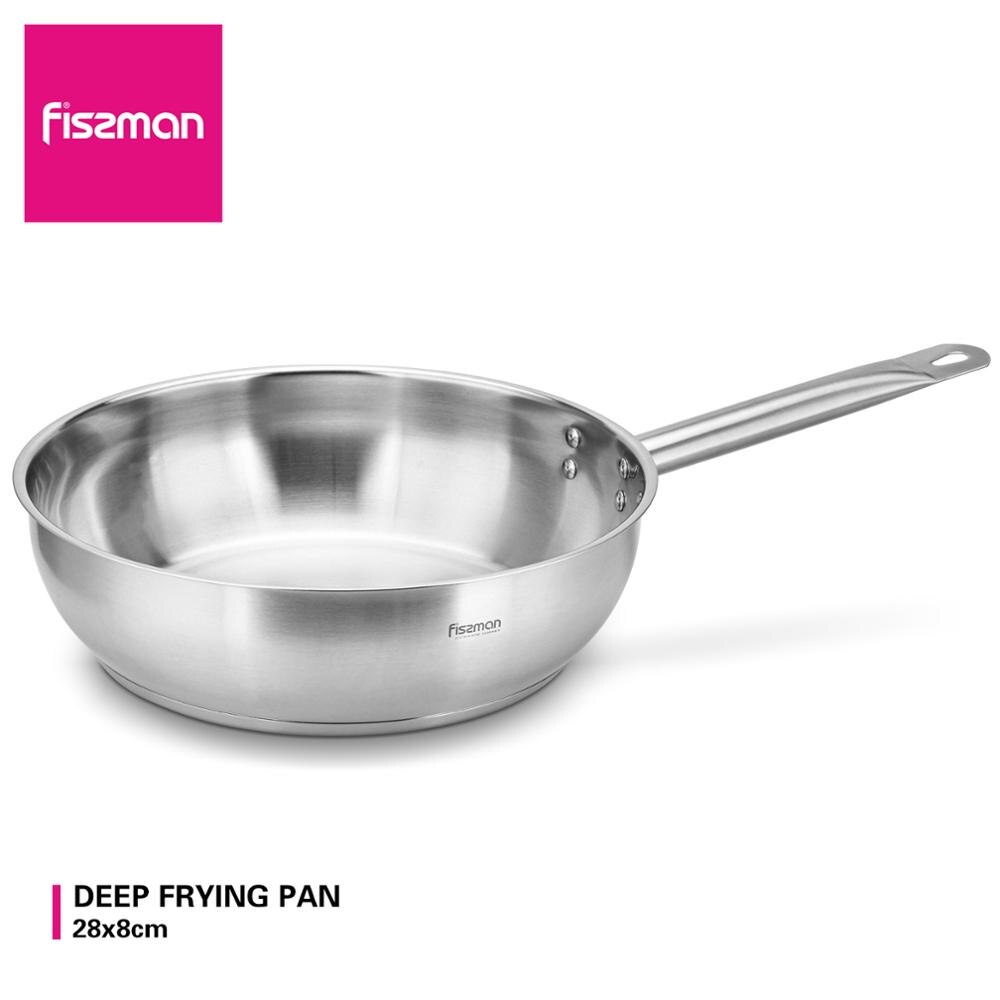 FISSMAN Deep Frying Pan 304 Stainless Steel Skillet Induction Cooker