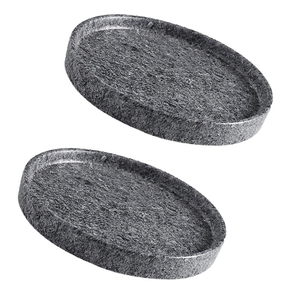 Bandeja de goteo para macetas, Base de cerámica con de cemento para maceta de jardín y balcón, color gris, 11,5x11,5x1,5 cm, 2 uds.
