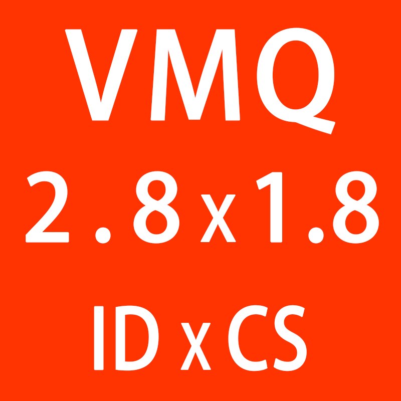 10 stk / parti silikone ringe silikone / vmq o ring 1.8mm tykkelse  id1.8/2/2.24/2.5/2.8/3.15/3.55/3.75/4mm gummi o-ring tætningspakning: Id2.8mm