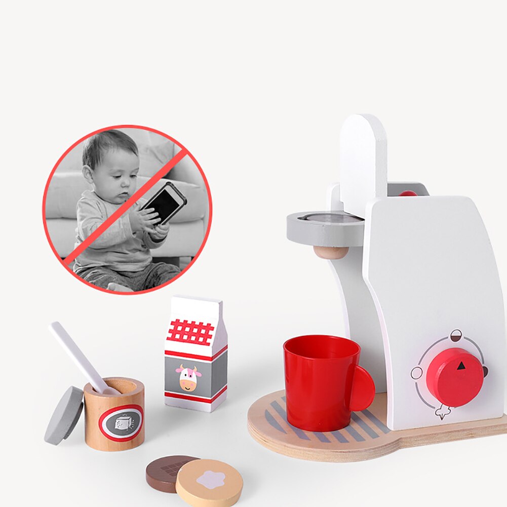 Houten mini simulatie brood koffiezetapparaat blender rollenspel kinderspeelgoed