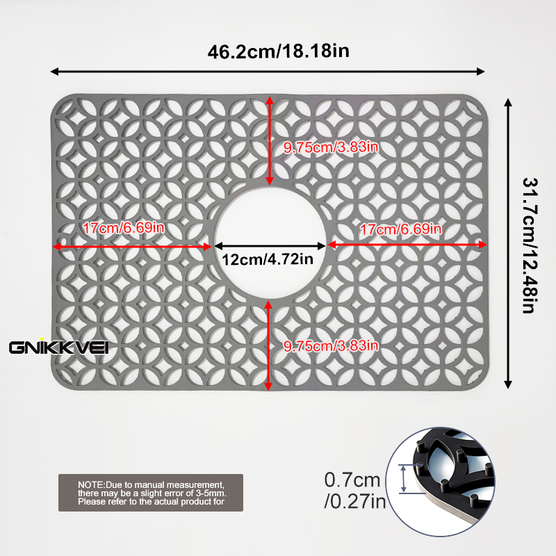 Alfombrilla de silicona para fregadero, protectores de fregadero para la parte inferior del fregadero de cocina, accesorio para fregadero de cocina, alfombrillas para secar platos resistentes al calor, alfombrilla para fregadero: Multicolor