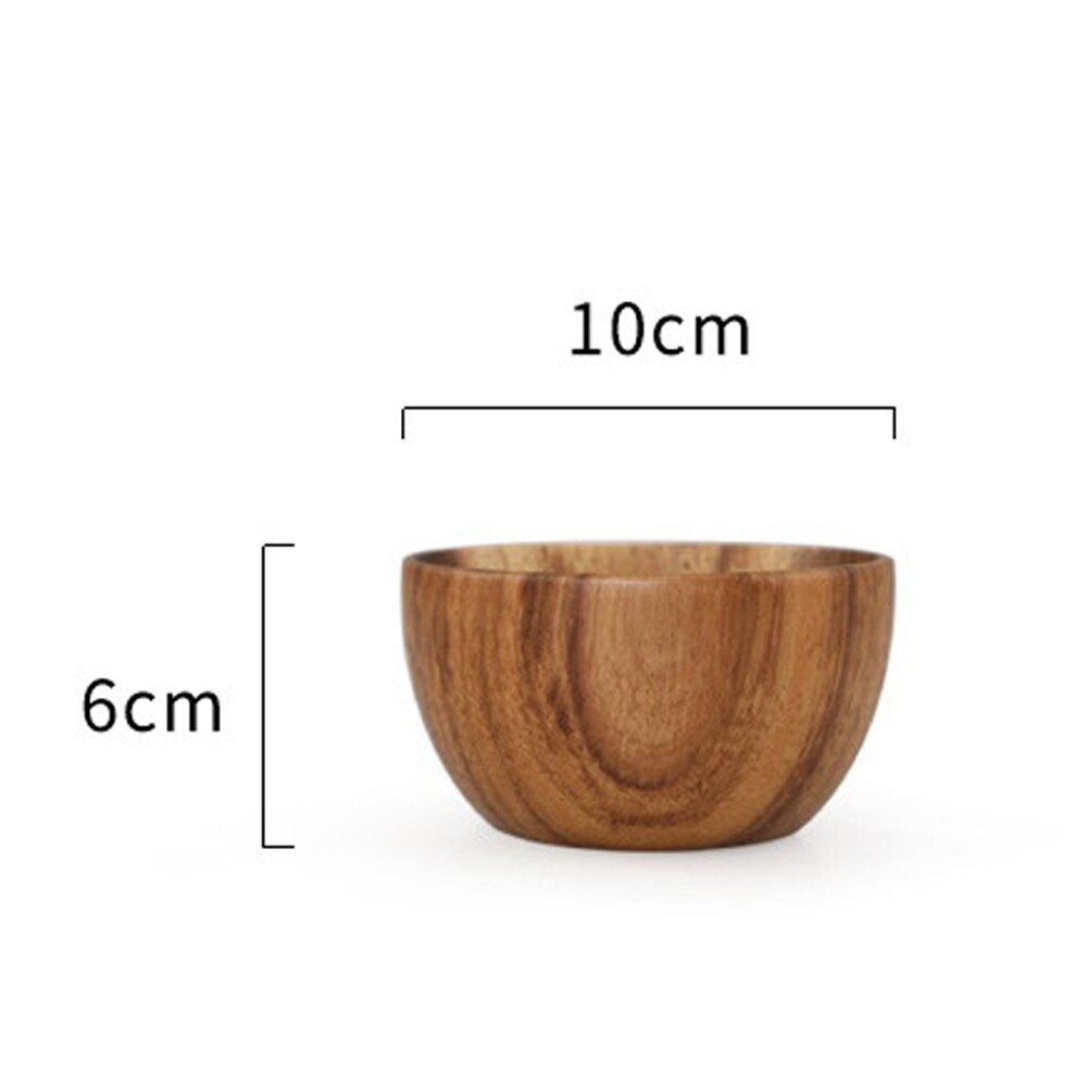 Japanese Style Wooden Bowl Natural Wood Bowl Tableware For Kitchen Item Utensils Good Product Dining food Home Dinnerware: 10cm