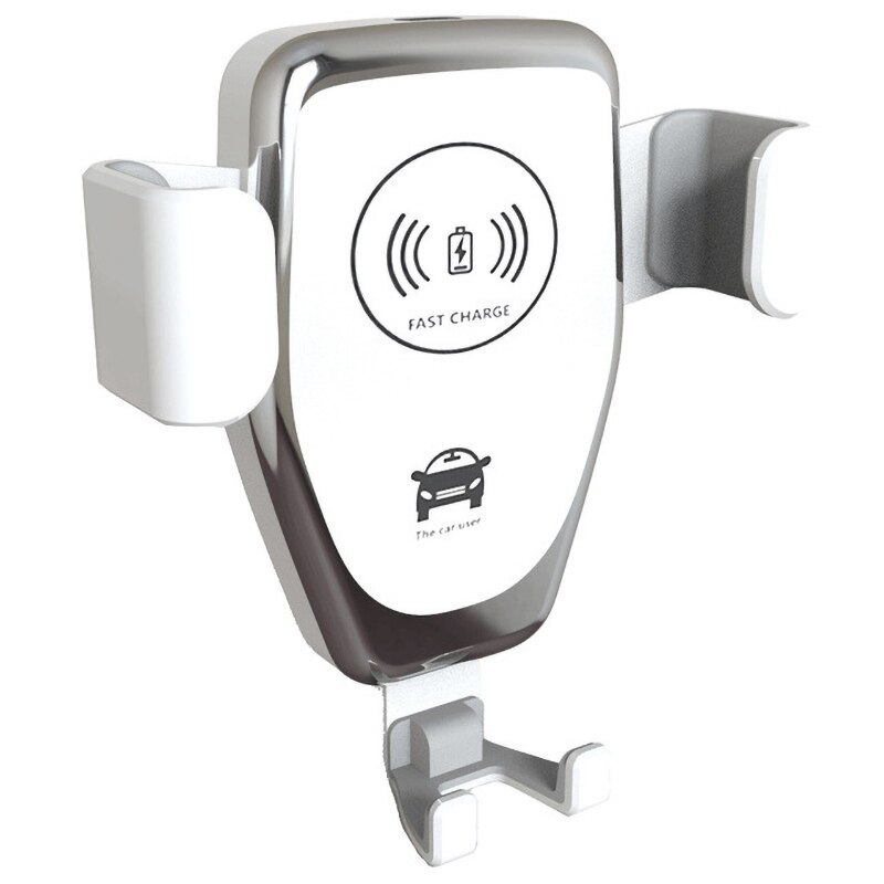 Trådløs oplader til iphone  se  10w qi trådløs billader telefonholder induktiv oplader til iphone 11 pro xs max xr xiaomi: Tyngdekraften hvid