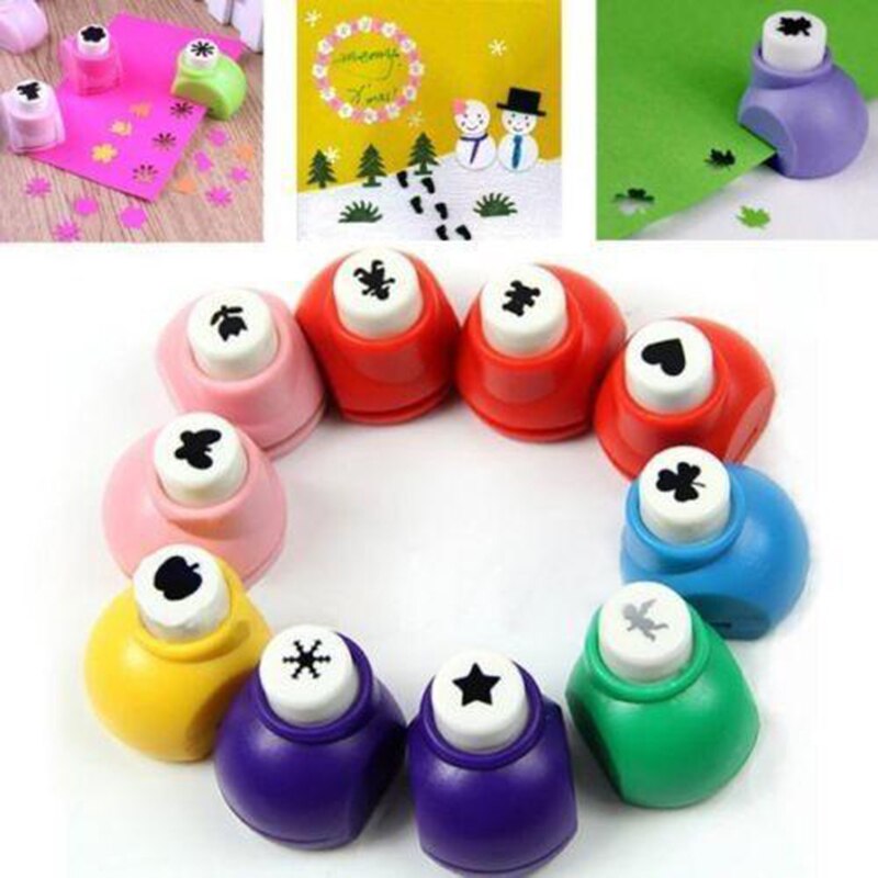 10 Stks/partij Kid Kind Mini Paper Punch Voor Scrapbooking Punch Diy Cutter Tag Card Craft Punch Hole Cutter Tool Willekeurig