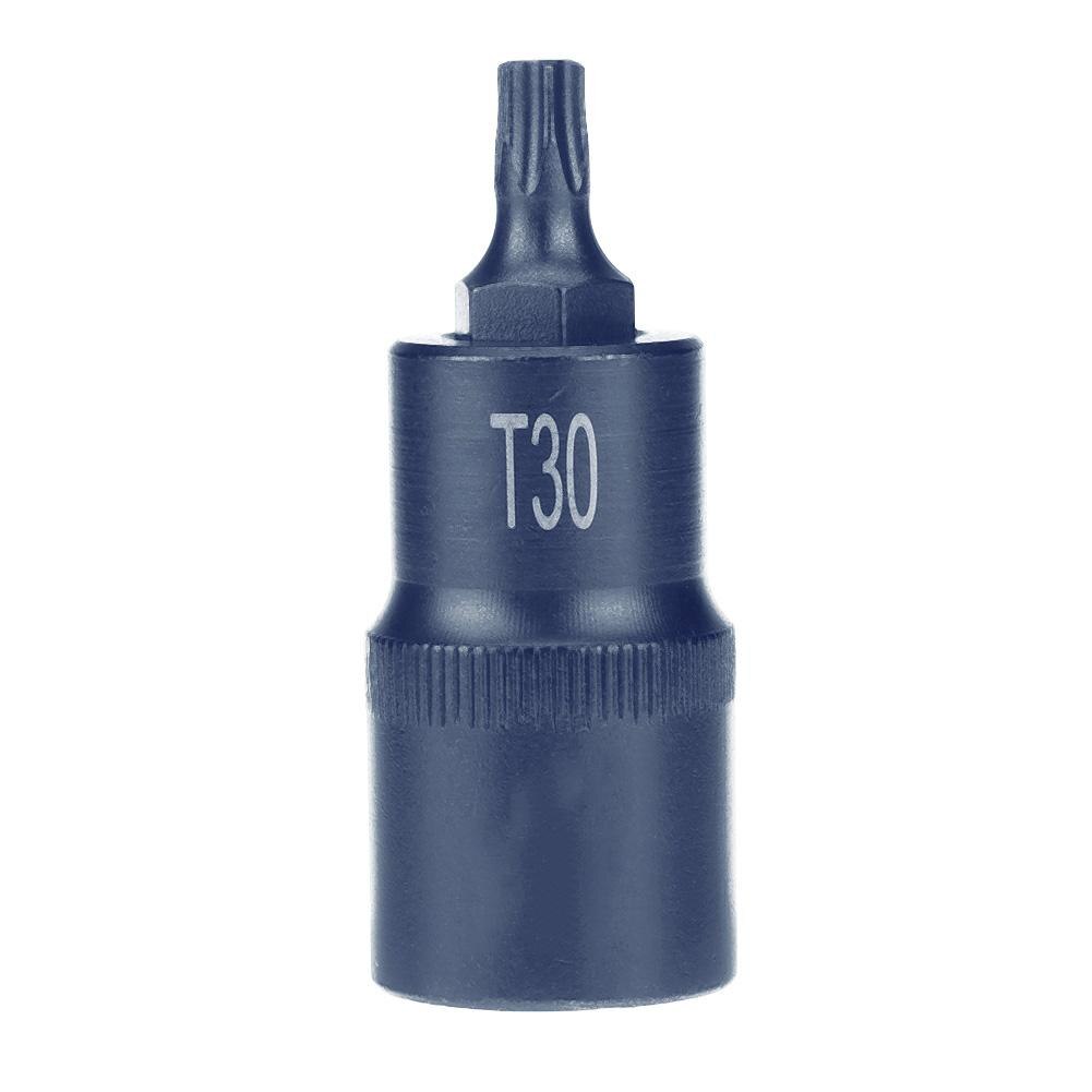Torx Screwdriver Bit Tool 1/2 Socket Bits Adapter T20 T25 T27 T30 T35 T40 T45 T50 T55 T60 T70 1/2 inch Adapter Hand Tool: T30