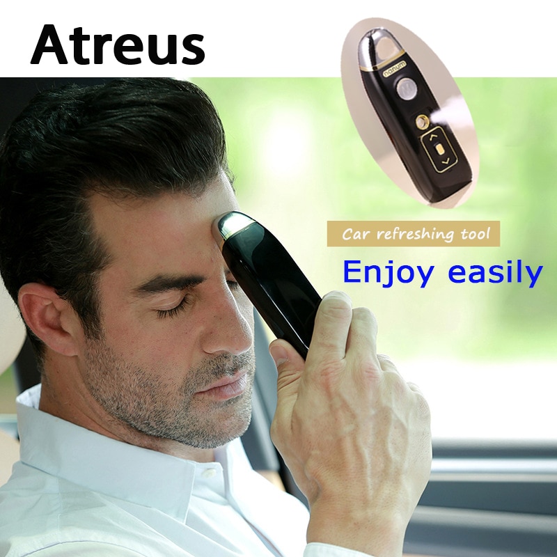 Atreus 1 stk bil styling søvnig påmindelse lindrer træthed, luftfugter, forfriskende enhed, anti-søvnig mini klimaanlæg til bil