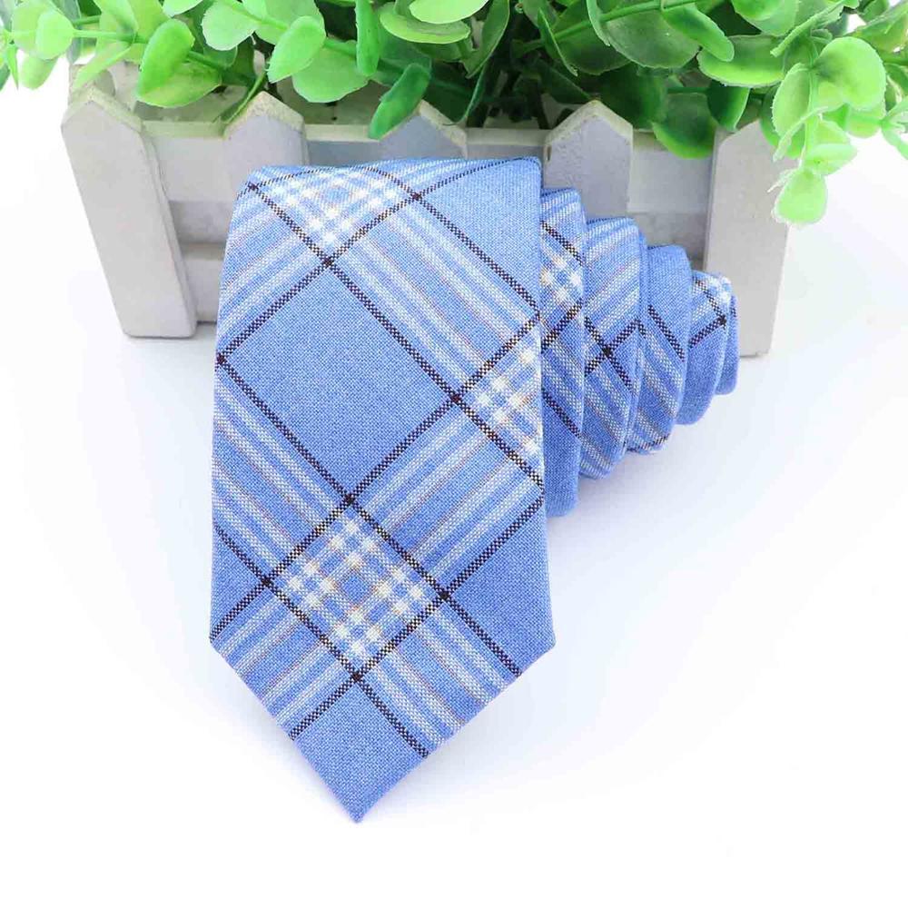 Slips klassisk herre plaid slips formelt slid jakkesæt sløjfer slips mandlige tr stof tynd slank farverig halsbånd: 6
