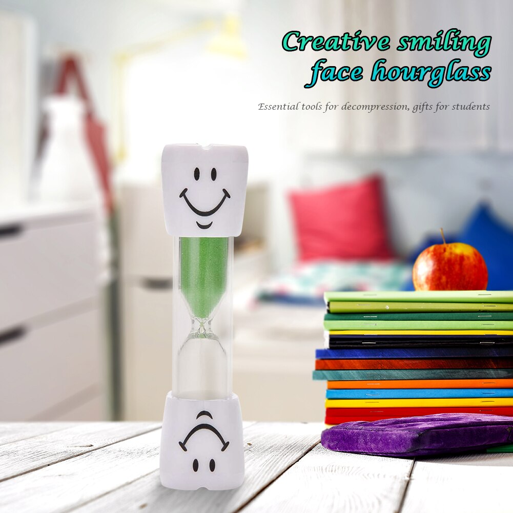 Children Kids Hourglass Toothbrush Timer Smiling Face For Cooking Sandy Clock Brushing-Teeth Sands Timer Sandglass Ornament