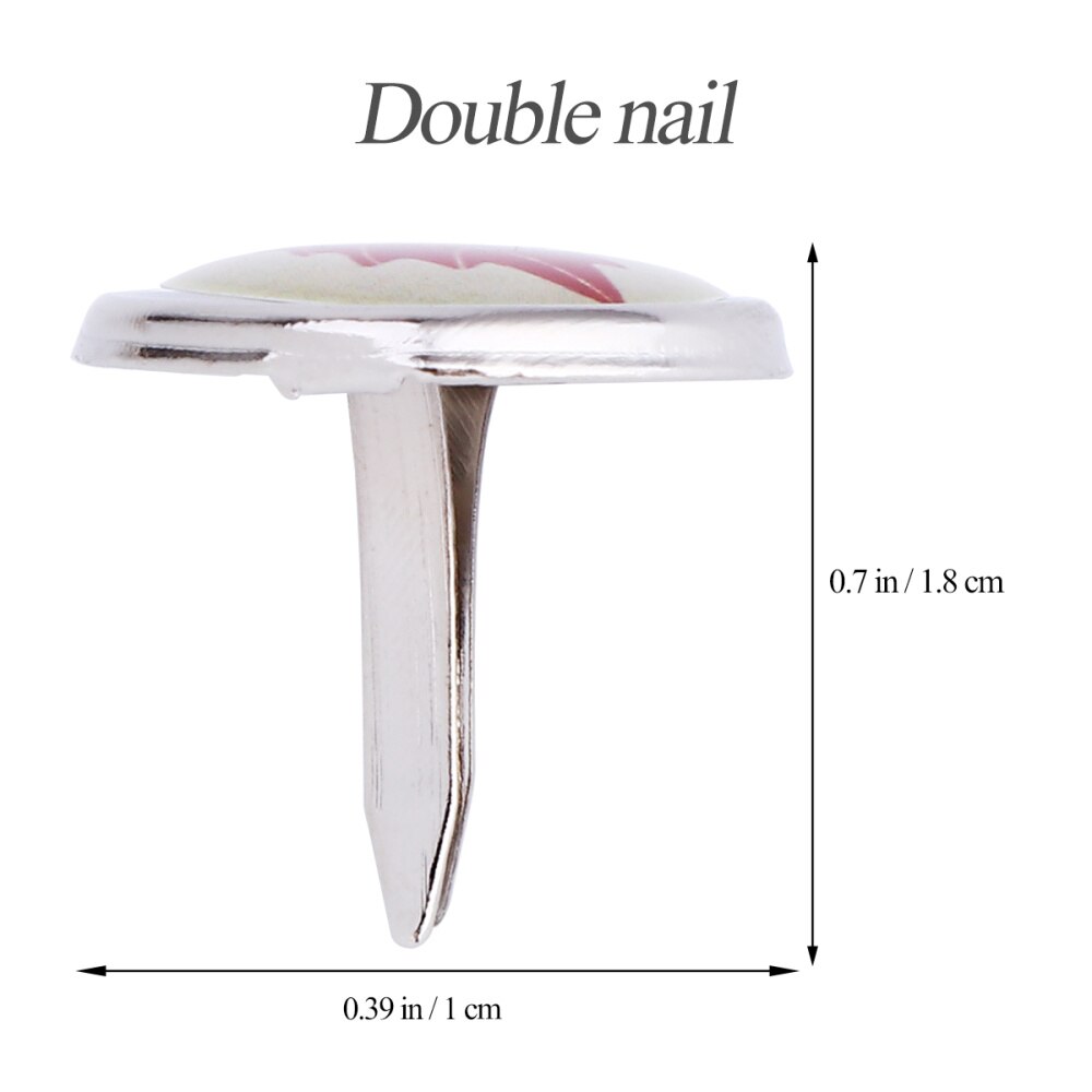 50pcs Round Paper Fasteners Useful Delicate Durable Brad Fastener Time Stone Brads for Diy Photo Album