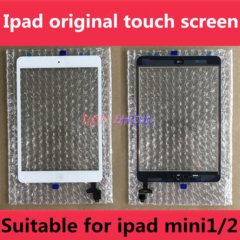 Original til oem ipad mini 1 skærm ipad mini 2 touch skærm  a1432 a1454 a1455 a1489 a1490 a1491 digitizer ic kabel hjem knap